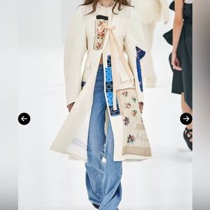 Cotton Canvas Patchwork Oversized Coat